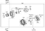 Alternator Clutch Pulley for Toyota Hilux III Pritsche/Fahrgestell 3.0 TD 27415