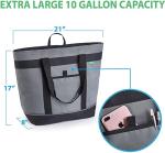 Gray Insulated Cooler Bag HD Thermal Soft Sided Insulated Cooler
