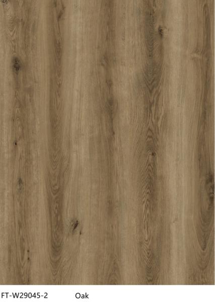 Waterproof Fire Retardant Stone Vinyl Composite Flooring Thin Brown Oak GKBM FT