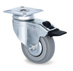 China Locking Wheels Small Caster Rubber Casters Furnture Castors 5 In factory