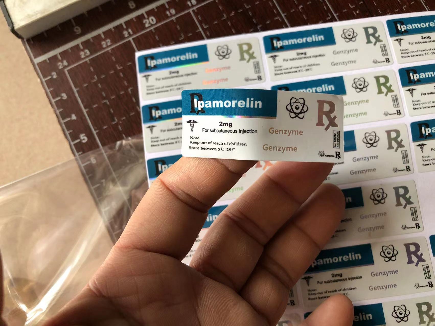 Ipamorlin 2mg Peptide laser materail 2ML 3ML Vial BOTTLE Labels