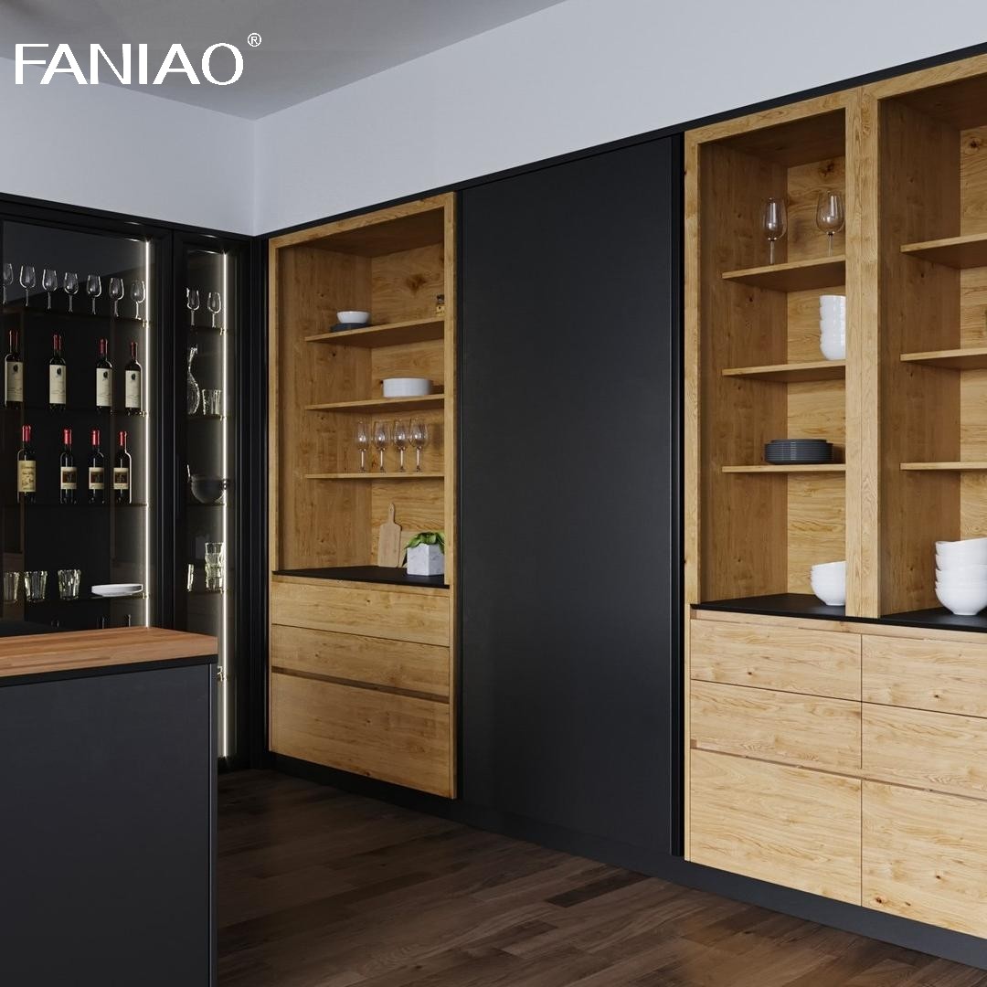 Wholesale Contemporary Cupboard Free Design Melamine Flat Pack Kitchen Cabinet