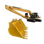 Smooth Welding Excavator Bucket For Telescopic Dipper Arm LG700 SK200 ZX200