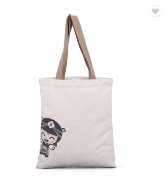 Eco-Friendly 6oz 175gsm Reusable Natural Cotton Fabric Bag Large Capacity for
