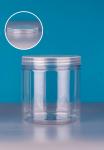 Cylinder 600Ml Empty Plastic Juice Bottles With Lids For Food Storage