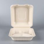 Hot disposable microwave food containers Bagasse pulp food boxes takeaway