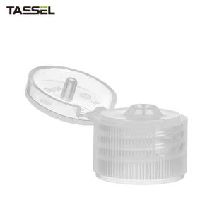 China 38mm 20mm 20/410 Ribbed Snap Plastic Flip Top Dispensing Caps Lids factory