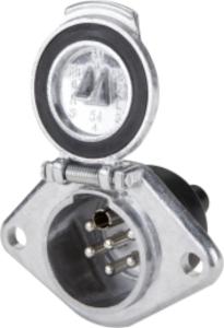 China 24v S Type 7 Pole Trailer Plug Socket Aluminum OEM Standard For Truck factory