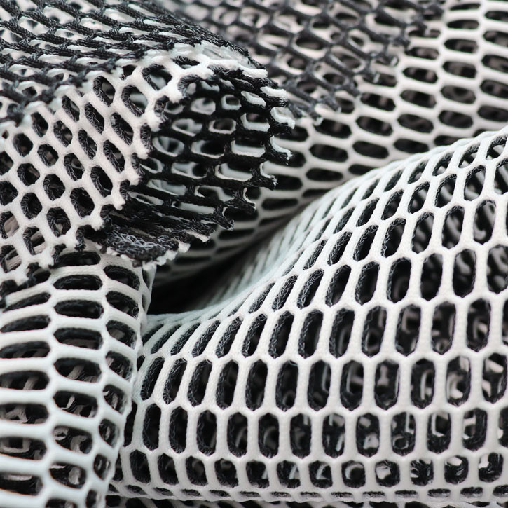 2 Color Knitted Air Mesh Material 100% Polyester Breathable Mesh Material
