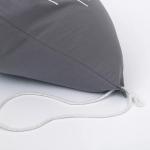 Fashionable Gray Cotton Canvas Drawstring Bag For Packing And Shopping