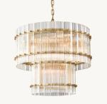 San Marco Two Tier Round Crystal Chandelier Ceiling Light 22''