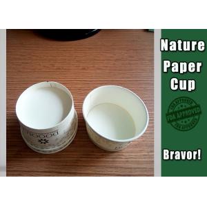 Storage Container White Paper Ice Cream Cups With Lids Various Sizes