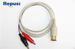 Shielded Alligator Clip Recording Cable For Adhesive Tab Electrodes Wire Length