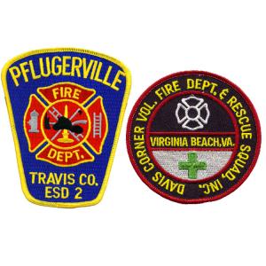 3D Embossed Fire Department Patches