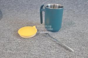 China Multicolor 304 Stainless Steel Printed Reusable Coffee Cup Mugs With Spoon factory