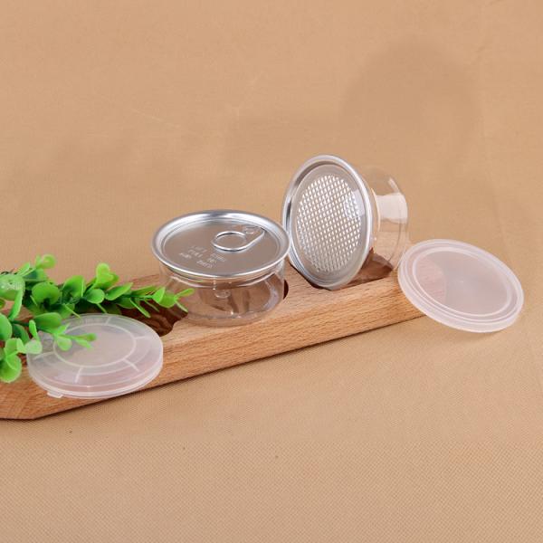 Sealable Jar Wide Mouth With Aluminum Lid And PE Lids Nuts And Cookies Storage Containers Candy And Snack Jar Transparent Food Grade Jam Jar Plastic