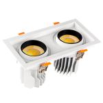 aluminum ROHS Dimmable Led Grille Spotlight Double Head 3W 5W