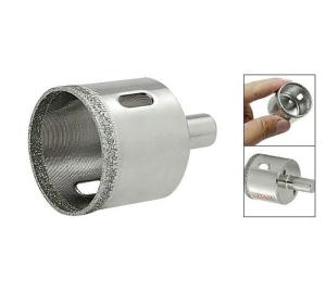 China Electroplated Diamond Core Bit , Silver Diamond Hole Saw For Tile / Glass factory