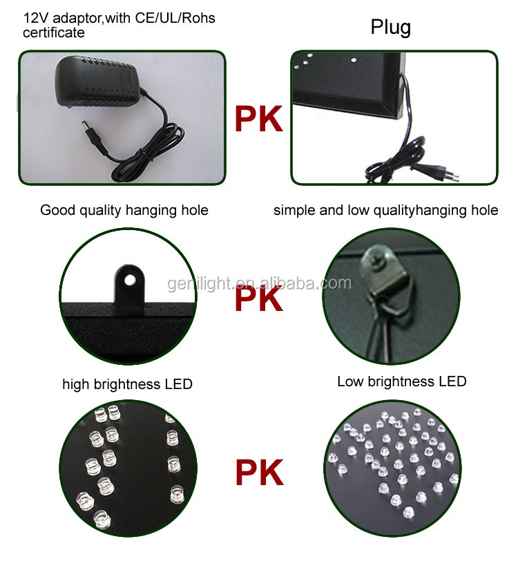 OEM Touch Screen LED Neon Foot Massage Open Sign with Animation and Power On/Off
