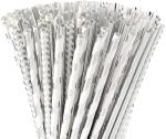 19.685cm Silver Dots Custom Printed Christmas Paper Straws