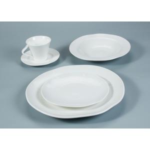 KX Series 20Pcs Irregular White Porcelain Dinnerware Sets