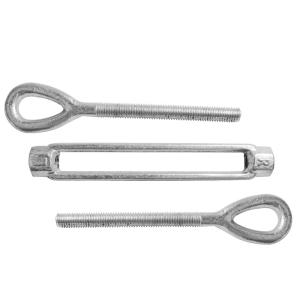 China Slivery Turnbuckles Eye Eye Adjustable Wire Rope Turnbuckle of Stainless Steel 304 316 factory