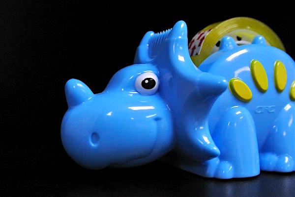 Blue Stationery Plastic Toy Figures With Transparent Tape 11*6.5*5.5cm