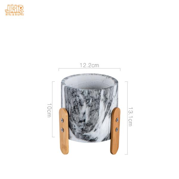 Marbling Texture Cement Plant Pots Round Flower Pots Succulents Pot Planters