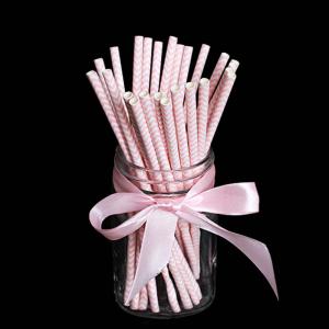 China FDA Certificate Biodegradable Paper Straws Food-grade Recyclable Printed Eco-friendly Paper Straws with diff designs factory