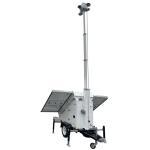 Cctv Camera Security Trailer With 3*400W Solar Panels For Temporary Construction