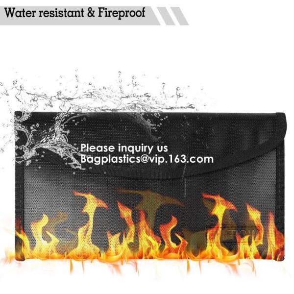 Non-Itchy silicone coated fireproof waterproof bag with zipper 15 x 11 inch,Defender fireproof and water resistant
