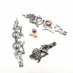 DIY Necklace For Unisex Gift Pearl Cage Pendant Essential Oil Diffuser Jewelry