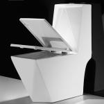 Sanitary Ware White Bathroom Ceramic Toilet Bowl Diamond Shape Floor Mounted