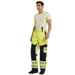 Elascated Side CVC HIVIS Yellow Fire Retardant Bib Trousers EN 1149-5