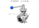 4" Manul mixing proof stainless butterfly valve , industrial ss butterfly valve