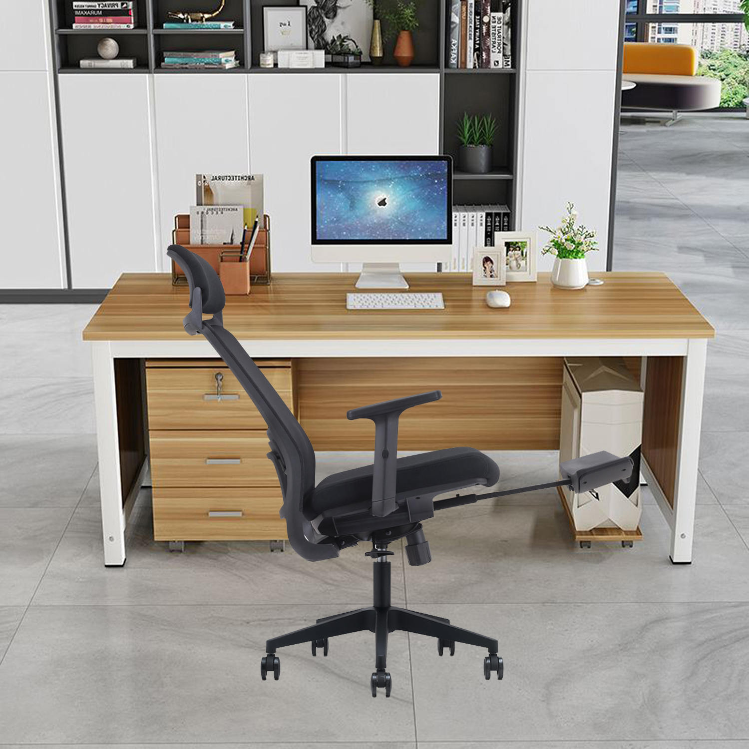 2D Armrest Ergonomic Luxury Office Chair with Height Adjustable and Office Boss Lift