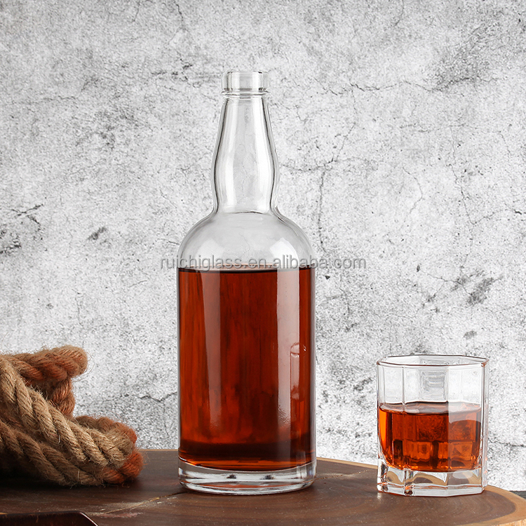 700ml 750ml 1000ml Standard Transparent Extra Flint Beverage Liquor Gin Vodka Bottle