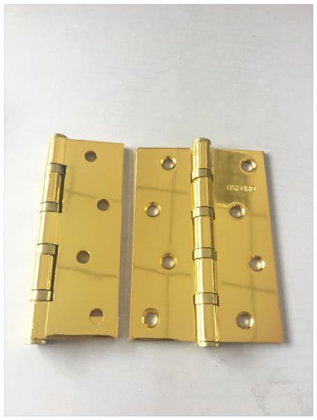 Bright Golden Plate Stainless Steel Ball Bearing Hinges Heavy Duty Smooth