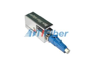 China Square LC to Bare Fiber Optic Adapter with Ceramic Sleeve , Metal Housing factory