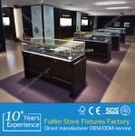 Customize acrylic jewelry display showcase with lock