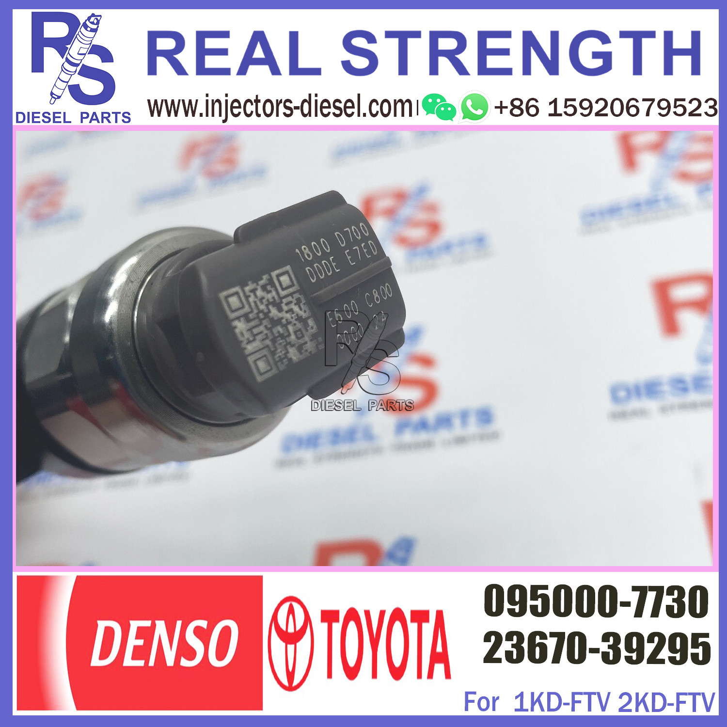 common rail injector assembly 095000-7720 is used for Toyota 1VD electric common rail injector 095000-7730 23670-39295