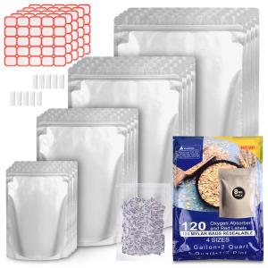 China Oxygen Absorbers Custom Mylar Bag Resesealable Stand Up Aluminum Foil Food Storage factory