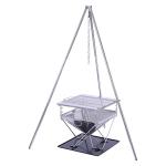 Portable Charcoal Folding Stainless Steel BBQ Grill Stove for Outdoor Garden