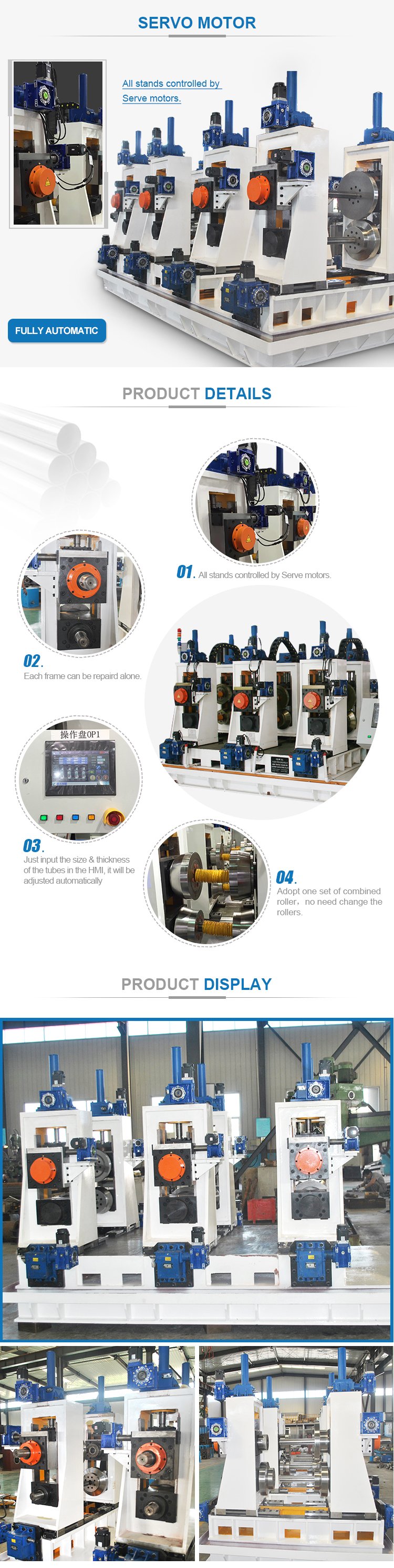HG89 full-automatic automatic erw copper square tube light making machine