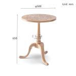 Classic Design Ash Wood Corner Living Room Elegant Round Side Table