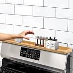 Eco-Friendly Bamboo Magnetic Stovetop Shelf for Spice Storage