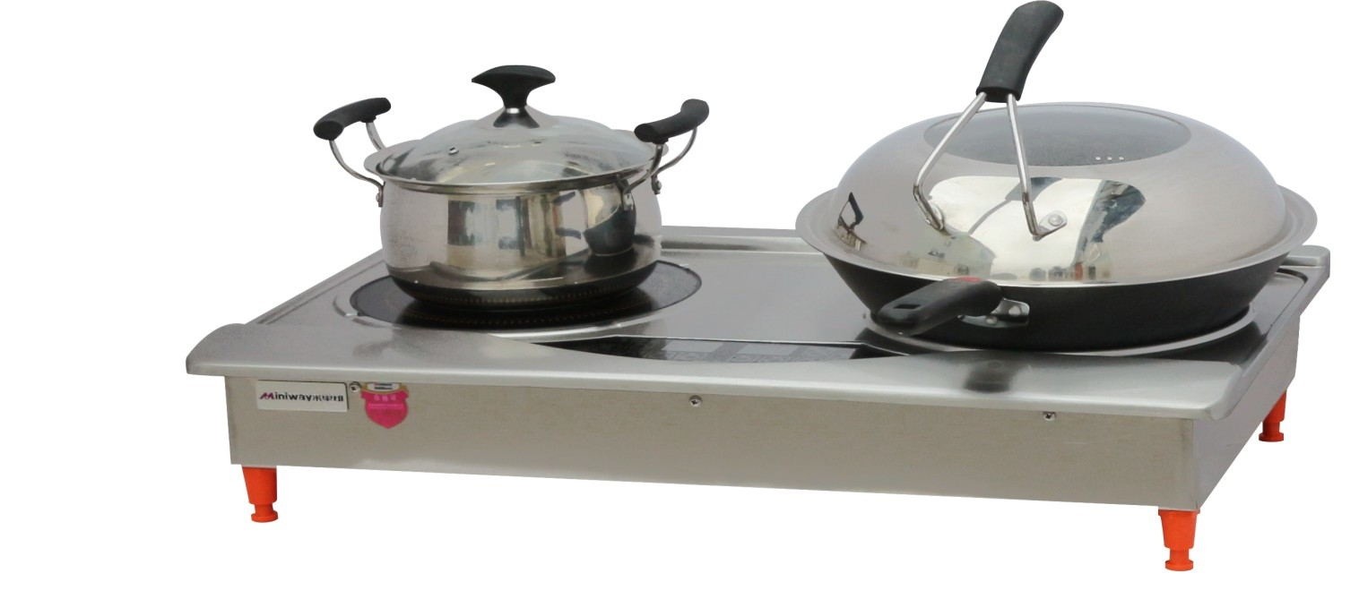 Stainless Steel Surface Double Induction Cookers Burner Cooking Range