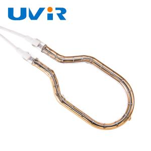 China 55-575V Input Voltage Clear Quartz Tube Shortwave Infrared Lamps with Gold Reflector factory