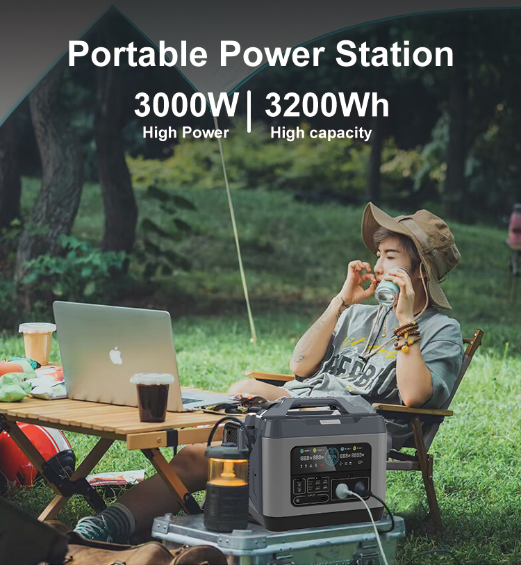 MPPT Controller 3000W Power Storage Camping Battery Charger for Solar Generator Backup