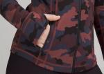 Plus Size Long Sleeve Thumb Hole Side Pocket Running Jacket Women
